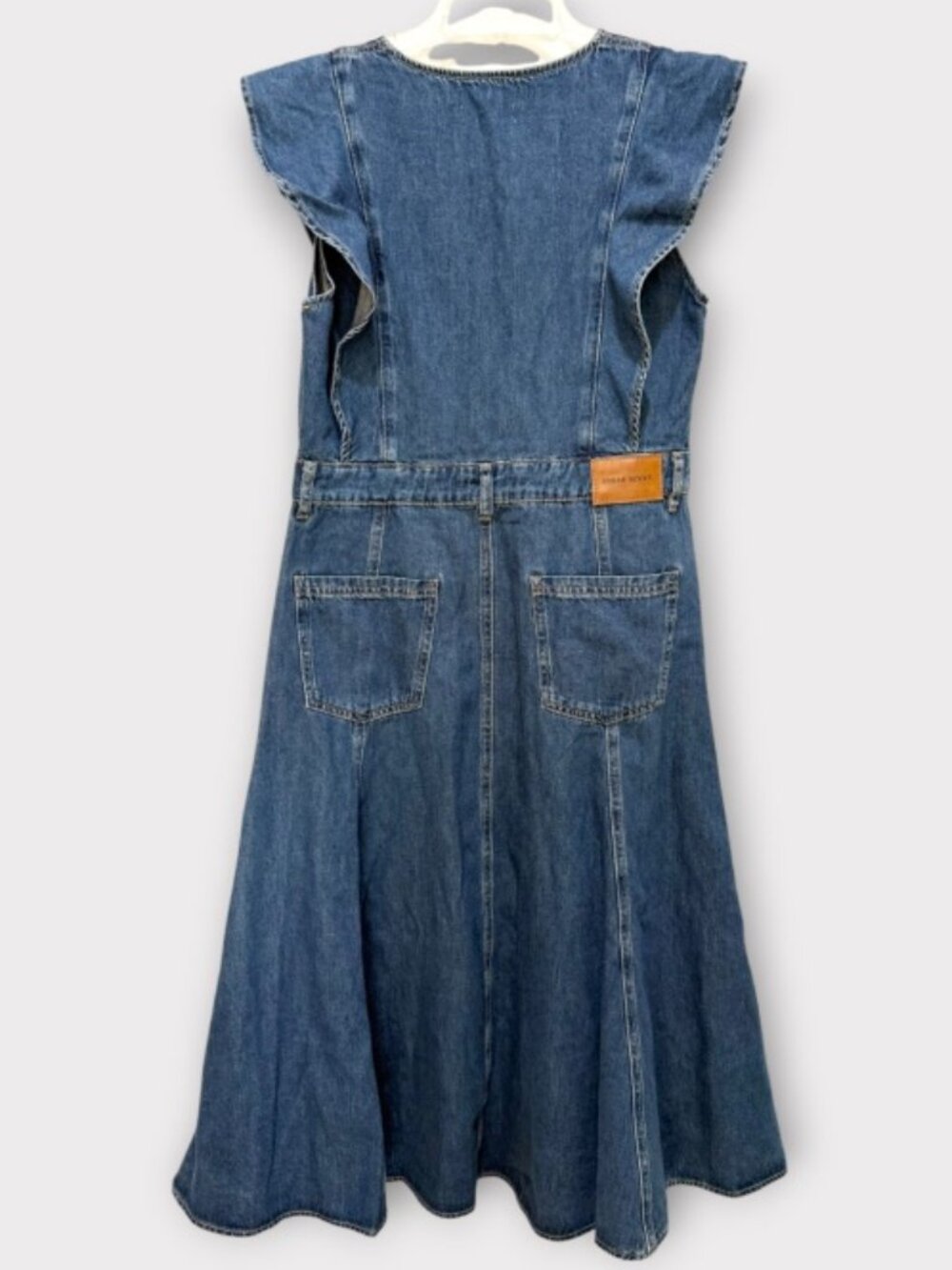 NWT Urban Revivo Blue Denim A- Line Dress Sz 12 - Picture 2 of 8